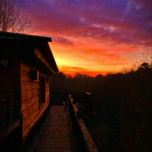 Lever de soleil Domaine de La Male cabane spa